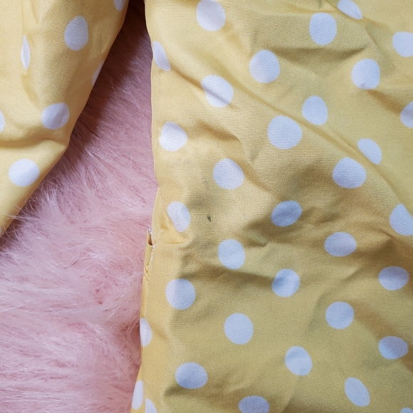 London Fog Ruffle Jacket Yellow with White Dots - Picture 10 of 10